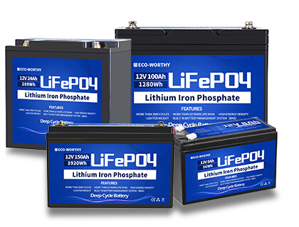 NEUWERTIG] ECO-WORTHY LiFePO4 Lithium batterie 12V 50Ah Solarbatterie Akku  mit über 3000+ Mal Tiefzyklen und BMS Schutz für Solar-Inselanlagen,  Wohnmobil, Solarpanel und Camping